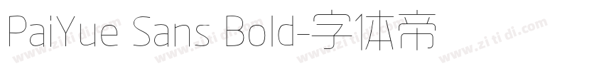 PaiYue Sans Bold字体转换